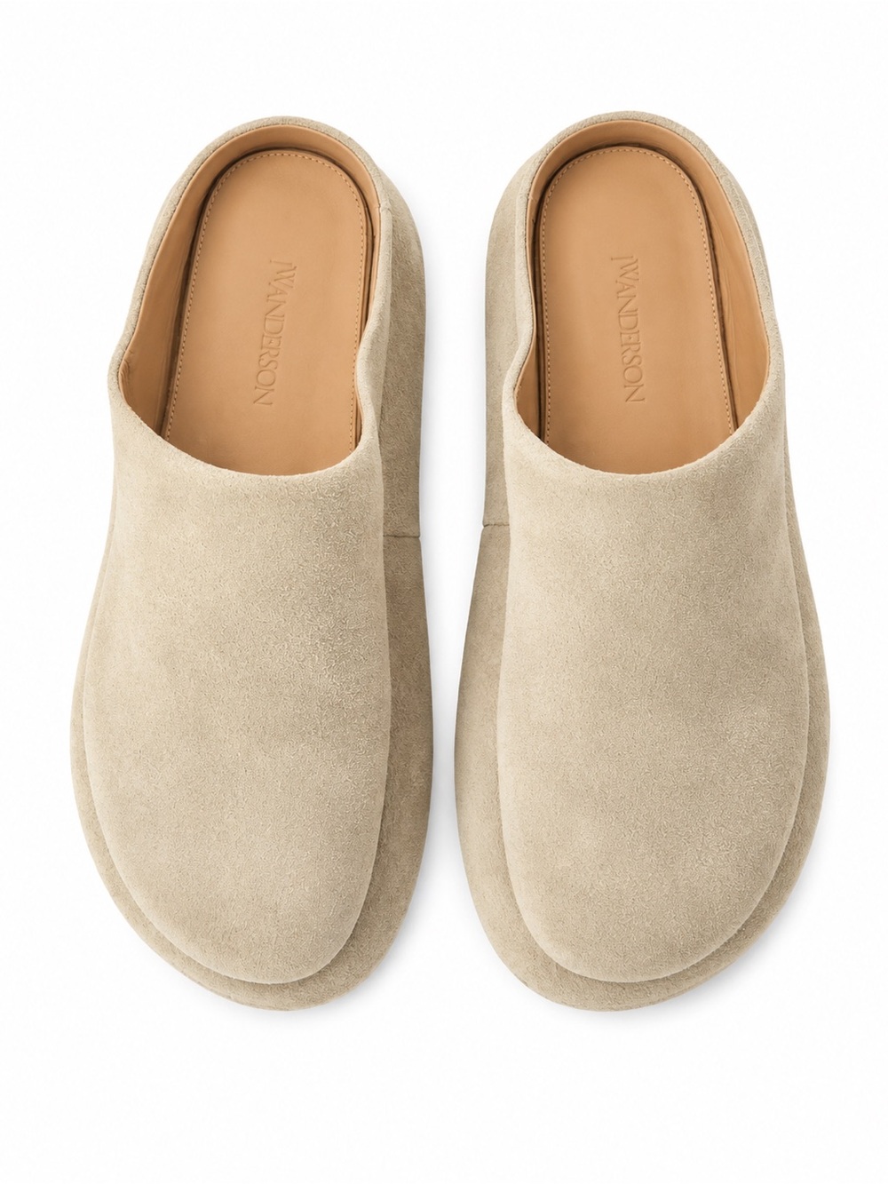 JW ANDERSON Beige Suede Mule Clogs